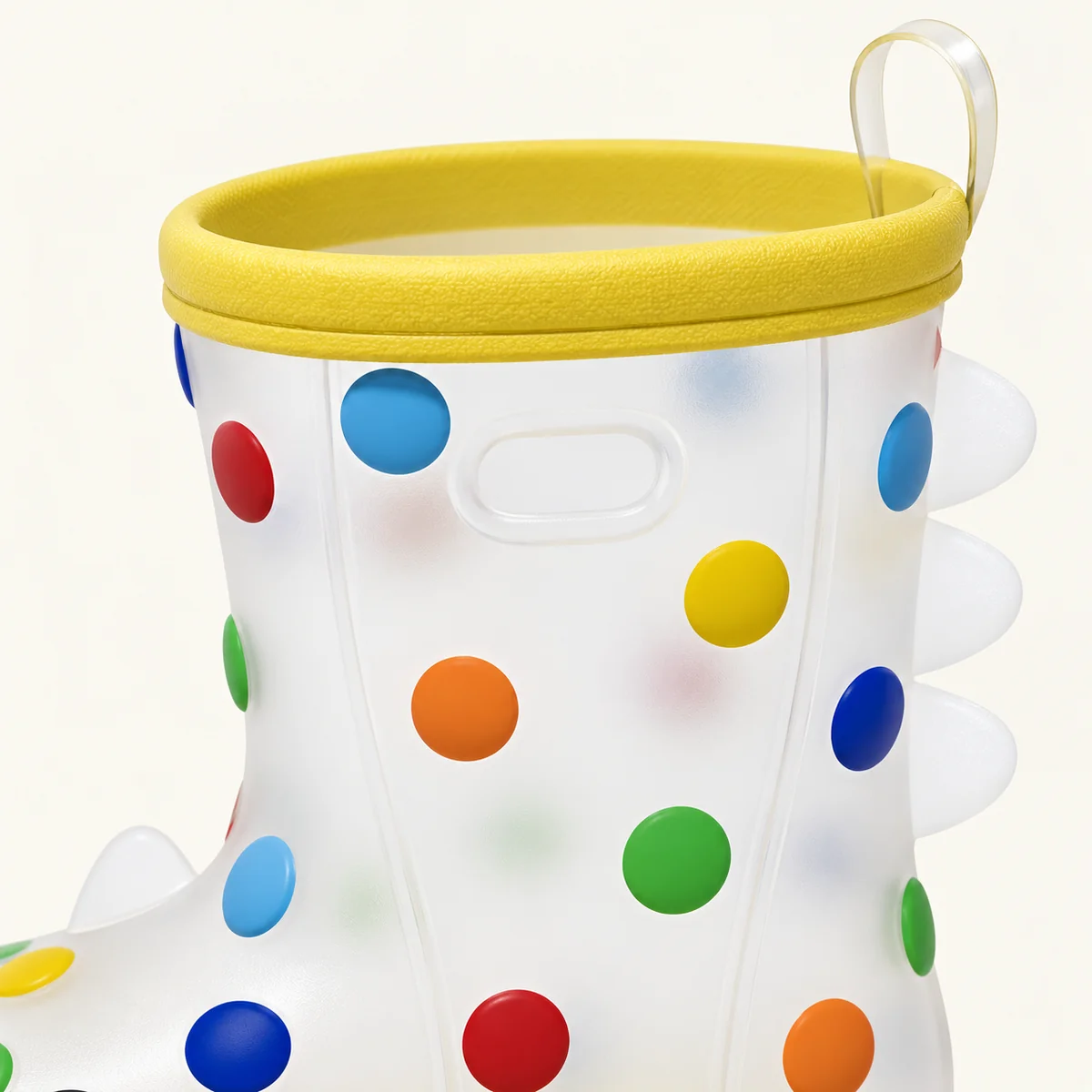 bottes de pluie enfant a pois et detai 44384 13a detail