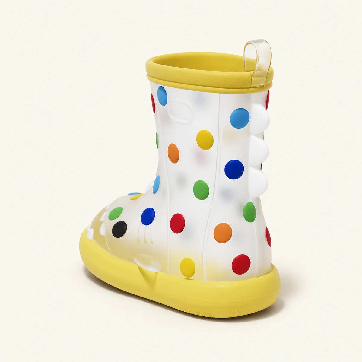 bottes de pluie enfant a pois et detai 44384 13a vue arriere