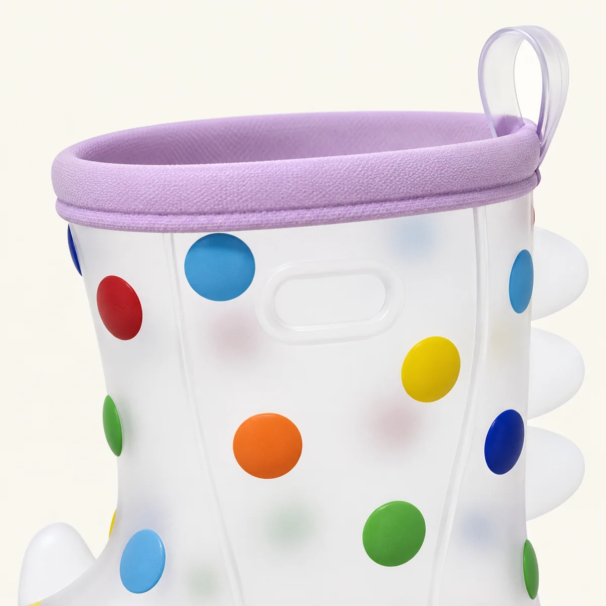 bottes de pluie enfant a pois et detai 44385 13a detail