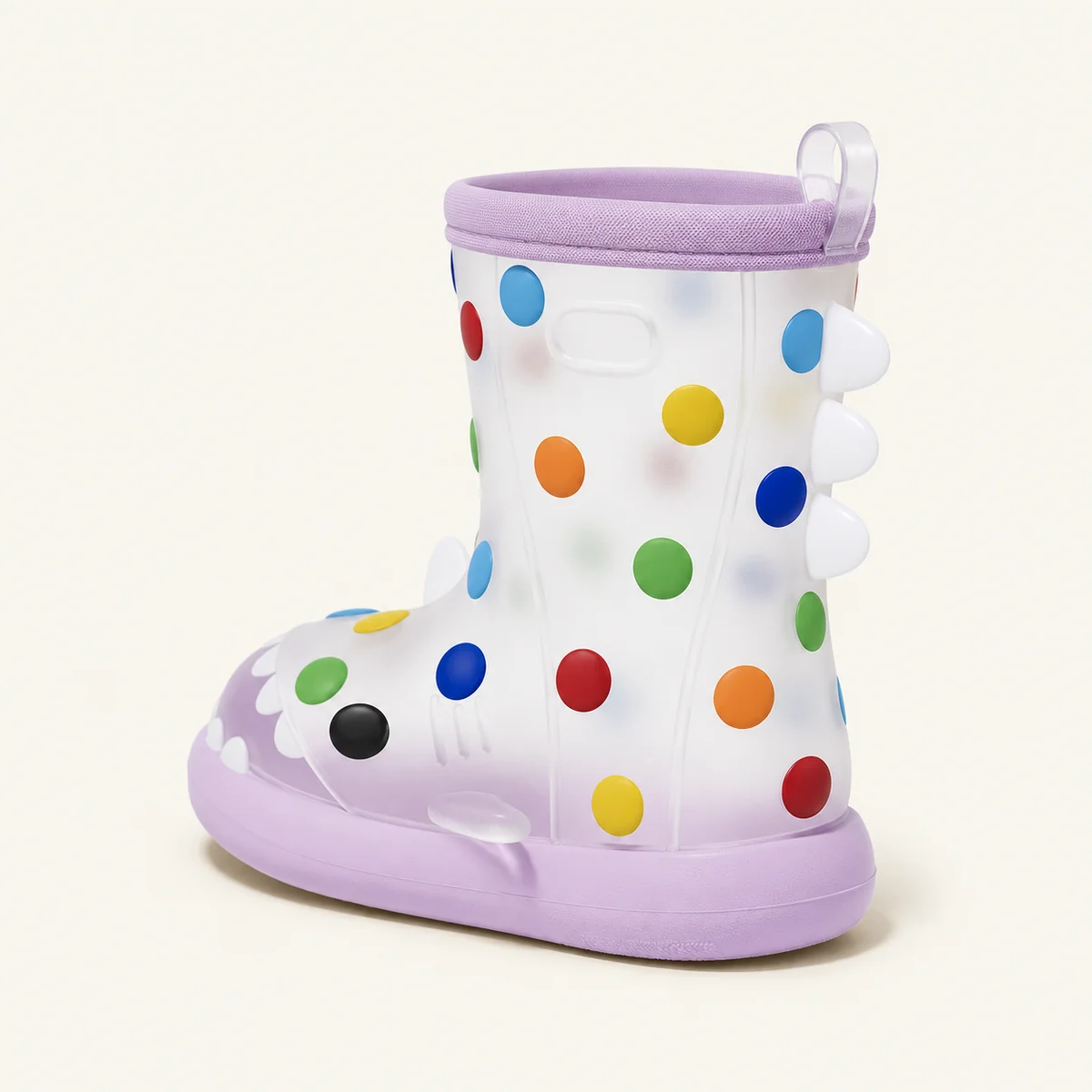bottes de pluie enfant a pois et detai 44385 13a vue arriere