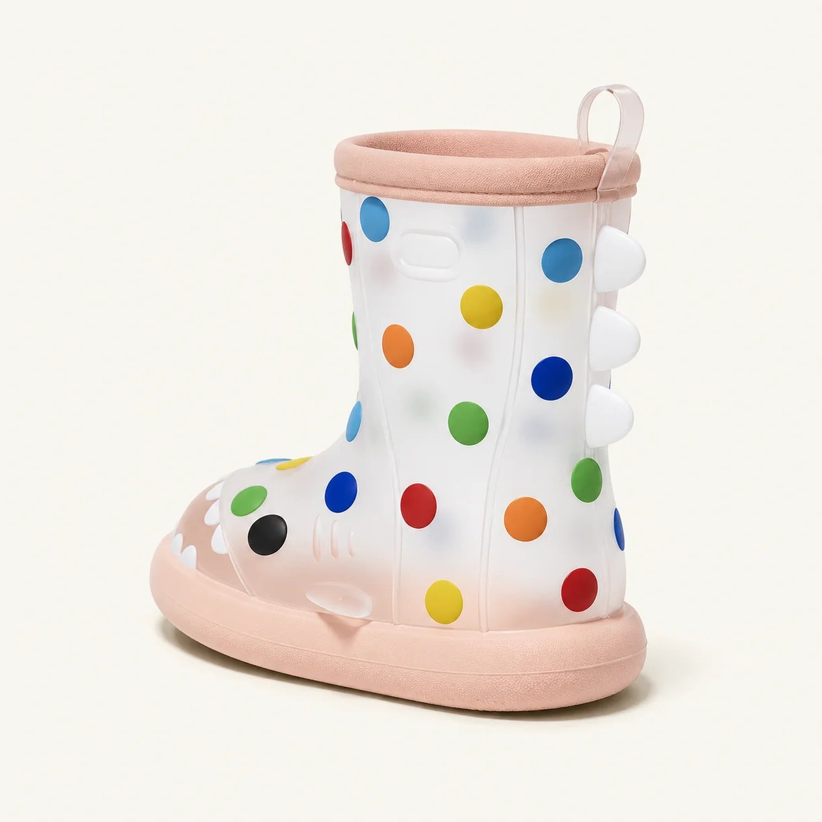 bottes de pluie enfant a pois et detai 44386 13a vue arriere