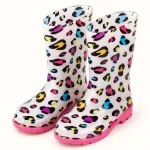 Paire de bottes de pluie à taches multicolores