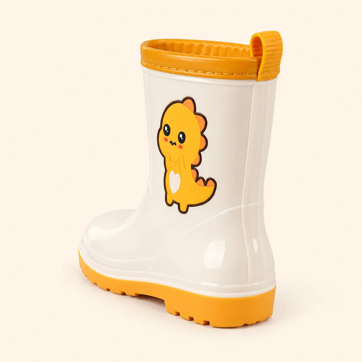 bottes de pluie enfant beiges a motifs 44441 12a vue arriere