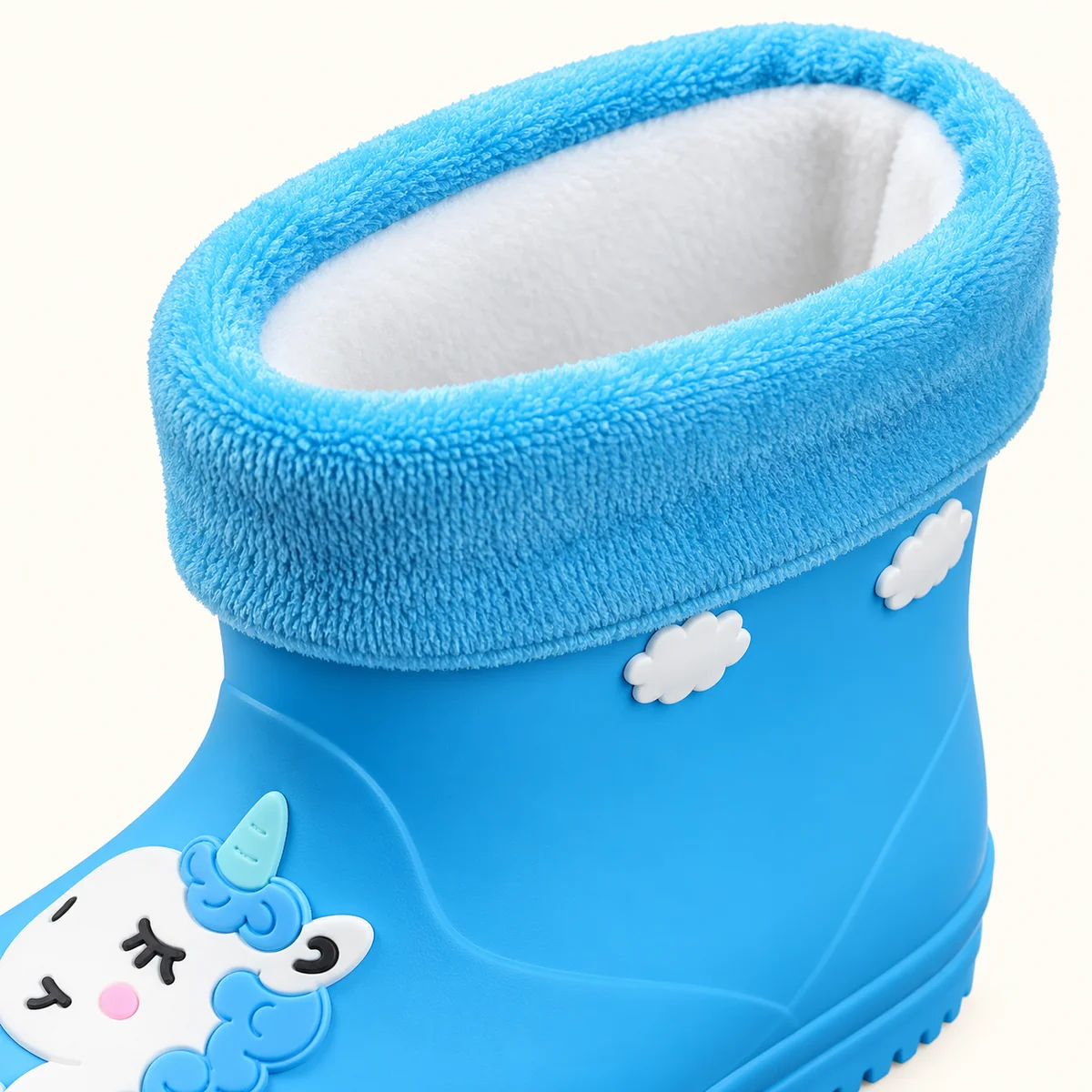 bottes de pluie enfant bleues a doublu 44431 12a detail