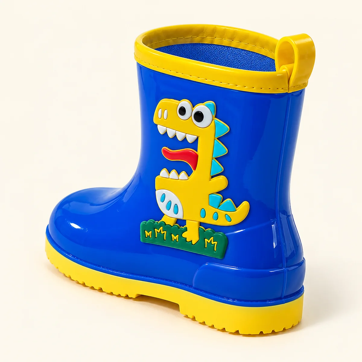 bottes de pluie enfant bleues a motif 44389 13a vue arriere