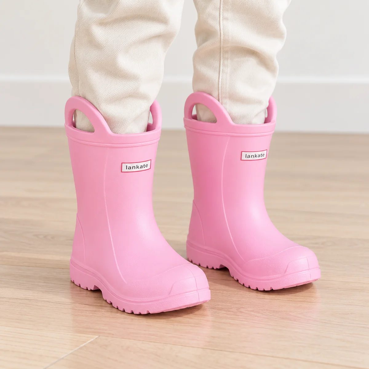 bottes de pluie enfant roses en eva a 44434 12a porte