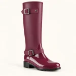 bottes de pluie femme bordeaux a talon 44496 11a vue principale