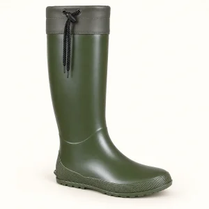 bottes de pluie femme vertes a col aju 44447 12a vue principale