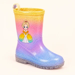 bottes de pluie fille jaunes pailletee 44438 12a vue principale