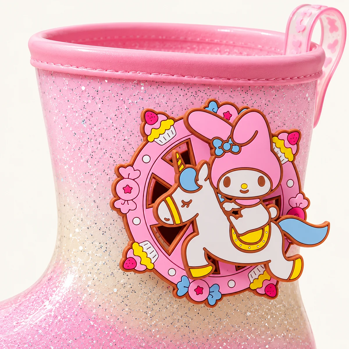 bottes de pluie fille roses a col soup 44405 13a detail