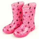 Paire de bottes de pluie roses à petites souris