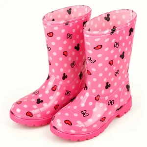 Paire de bottes de pluie roses à petites souris