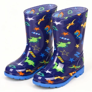 Paire de bottes de pluie à dinosaures et étoiles