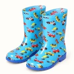 Paire de bottes de pluie bleues à petits taxis