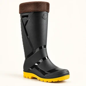 bottes de pluie homme noires et jaunes 44443 12a vue principale
