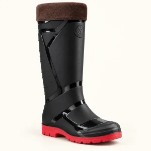 bottes de pluie homme noires et rouges 44444 12a vue principale