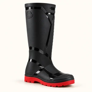 bottes de pluie homme noires et rouges 44453 12a vue principale
