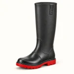 bottes de pluie homme noires et rouges 44458 12b vue principale