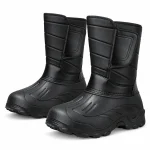 Bottes de pluie homme noires fourrées à scratch pour homme