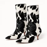 Bottes femme à motif animal et petit talon — vue principale sur fond clair