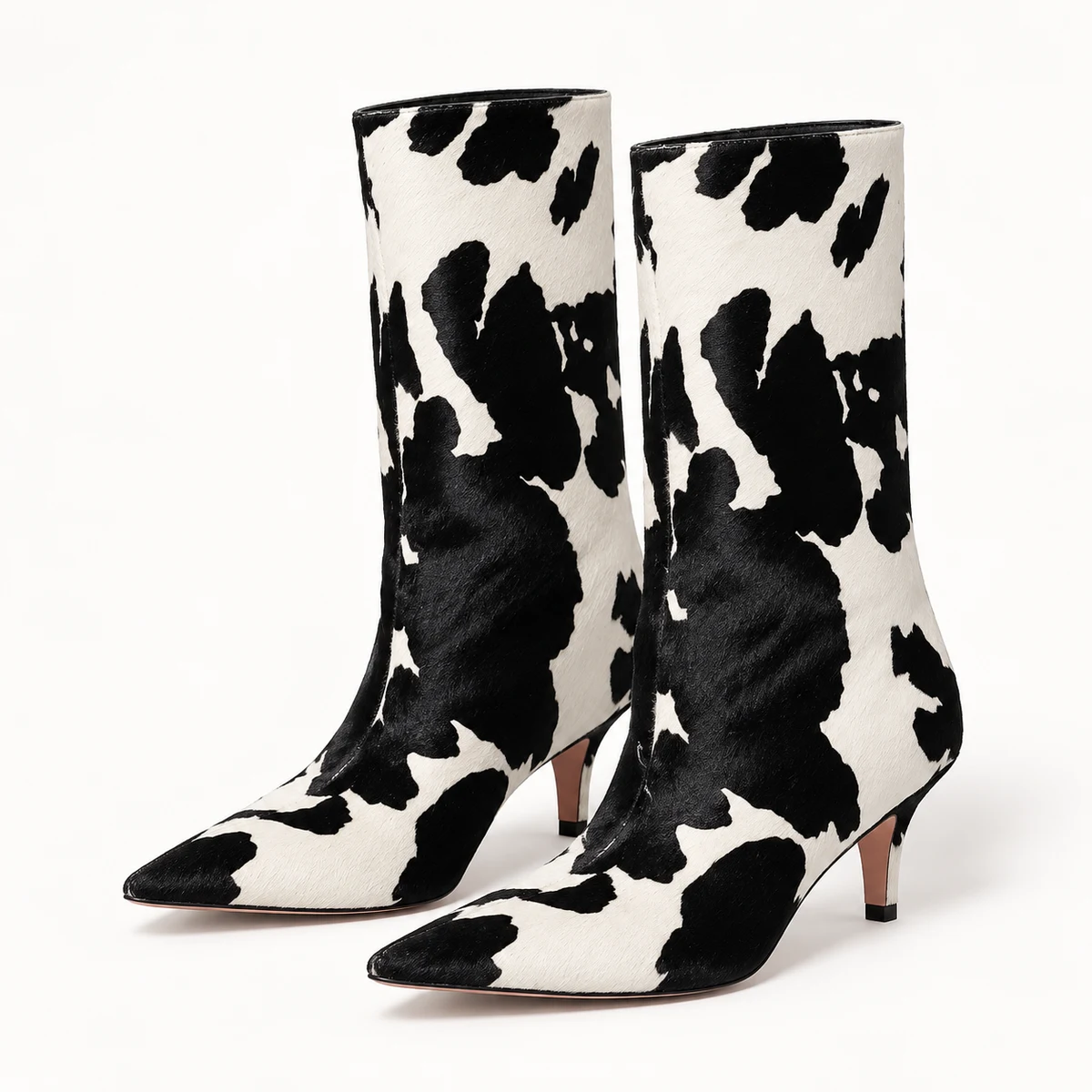 Bottes femme à motif animal et petit talon — vue principale sur fond clair