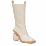 Bottes femme abricot à talon cœur élégantes pour hiver