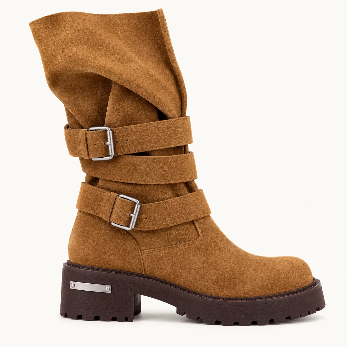 bottes femme abricot a tige tubulaire 44593 10a vue laterale
