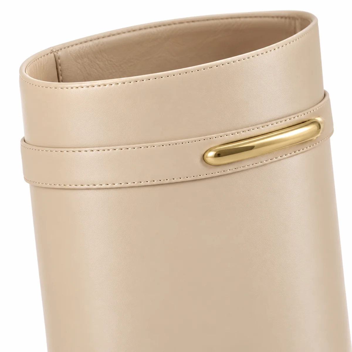 Chaussures femme beige sophistiquées avec tige droite et bout pointu