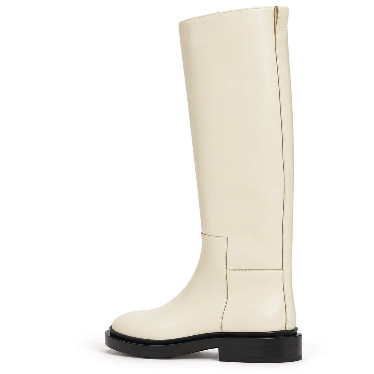 Bottes dames beiges à talon bas pour un look chic et confortable