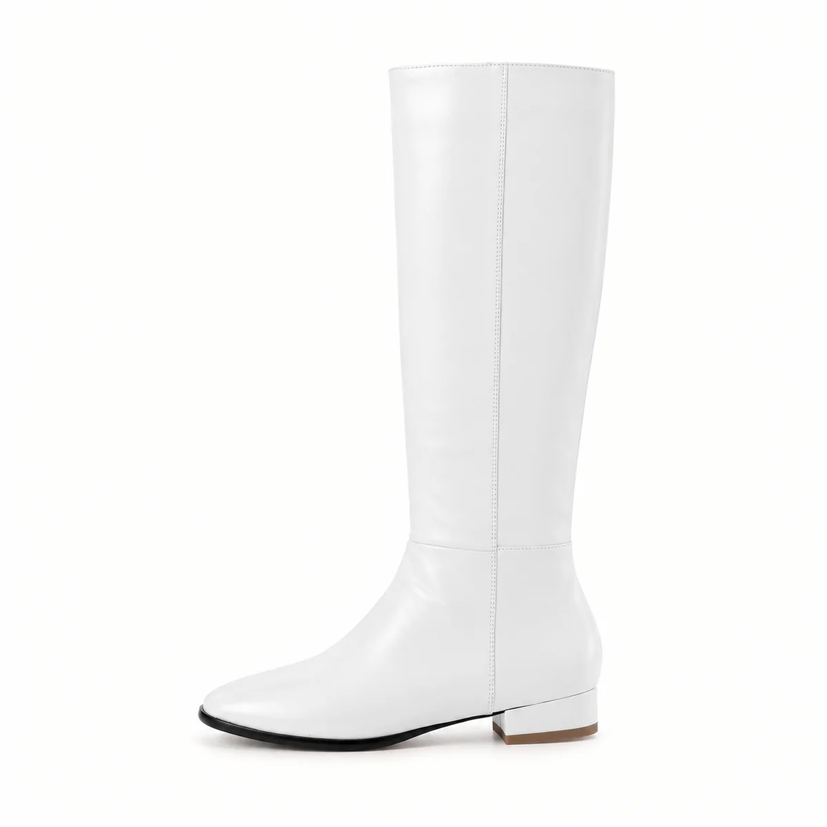 bottes femme blanches fourrees a talon 44598 10a vue laterale