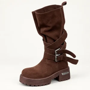 bottes femme marron cafe a tige tubula 44594 10a vue principale