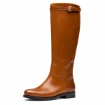 bottes femme marron fourrees a bride superieure et zip lot18b vue principale