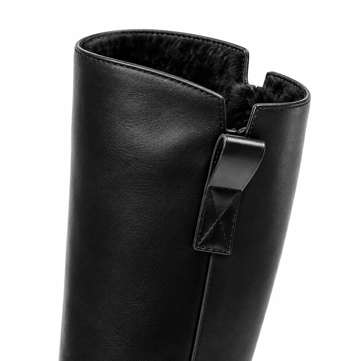 Chaussures confortables pour femme noires fourrées et antidérapantes