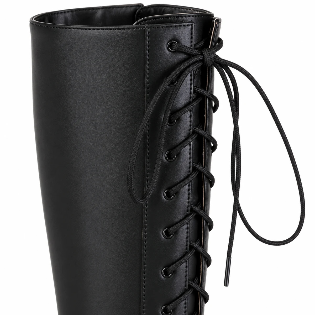 Chaussures femme élégantes noires à lacets et talon carré pour style chic