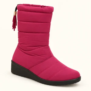bottes femme rouges fourrees a franges 44608 10b vue principale
