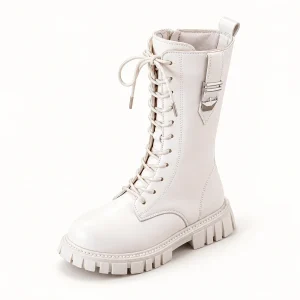 bottes fille beiges a lacets zip et se 44541 10a vue principale