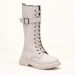 bottes fille blanches hautes a lacets 44533 11b vue principale