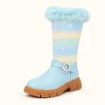 bottes fille bleu ciel a motif arc en 44504 11a vue principale