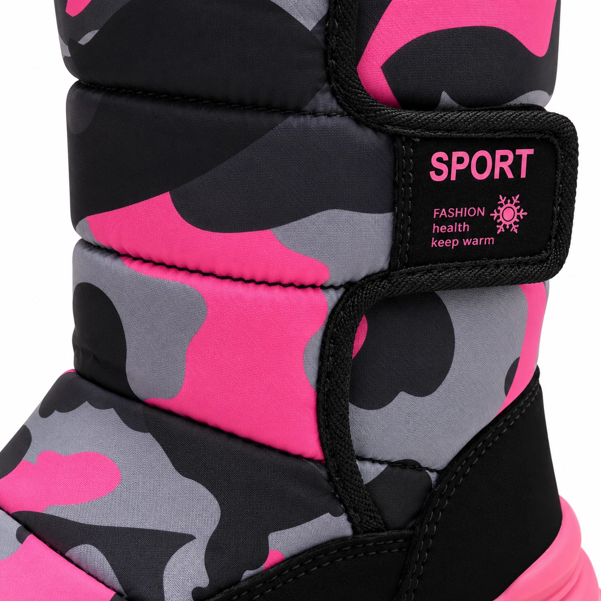 bottes fille noires et rouges fourrees 44531 11b detail