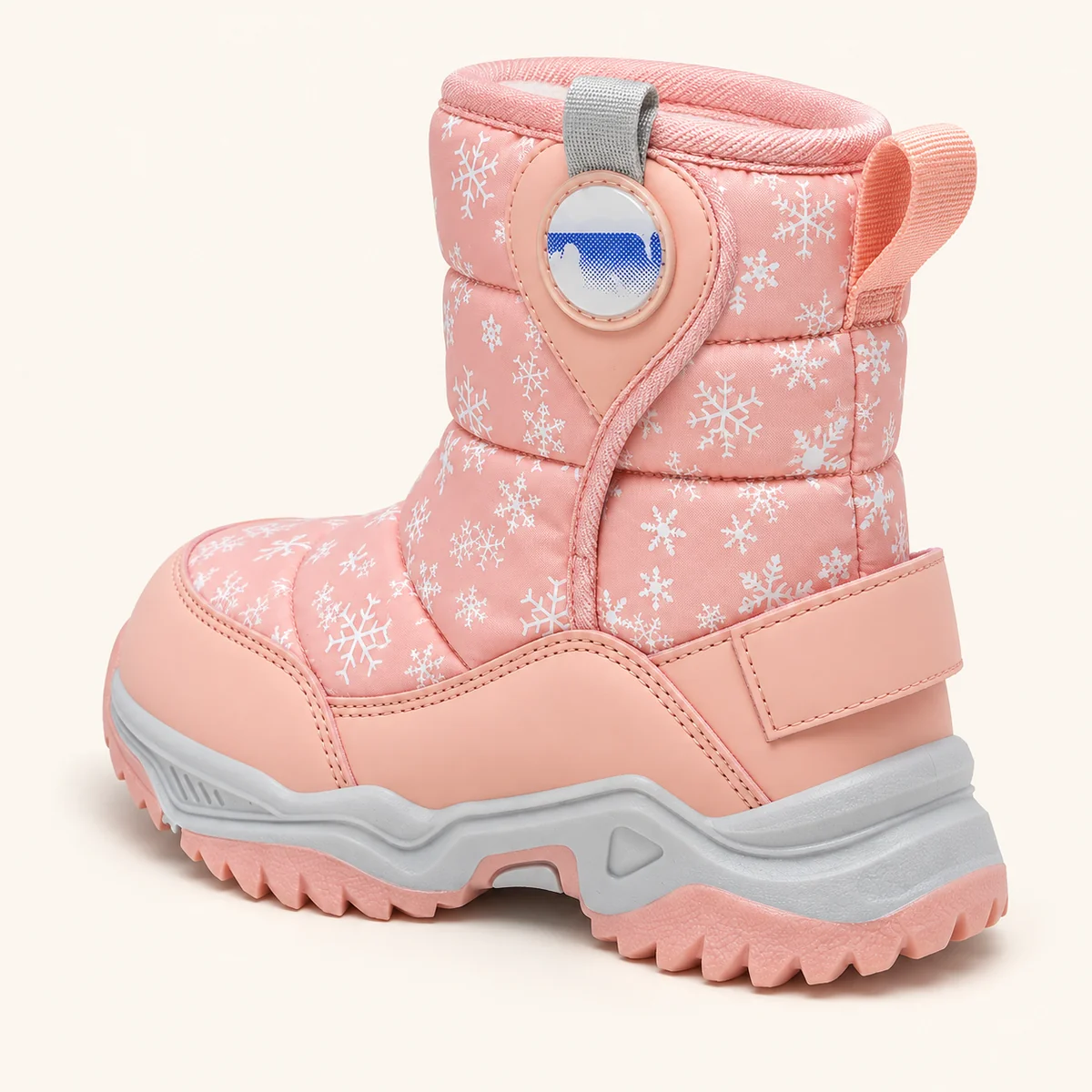 bottes fille orange doublees en peluch 44508 11a vue arriere