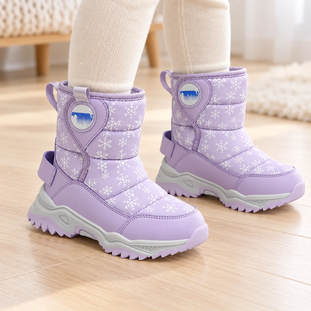 bottes fille violettes doublees en pel 44510 11a porte