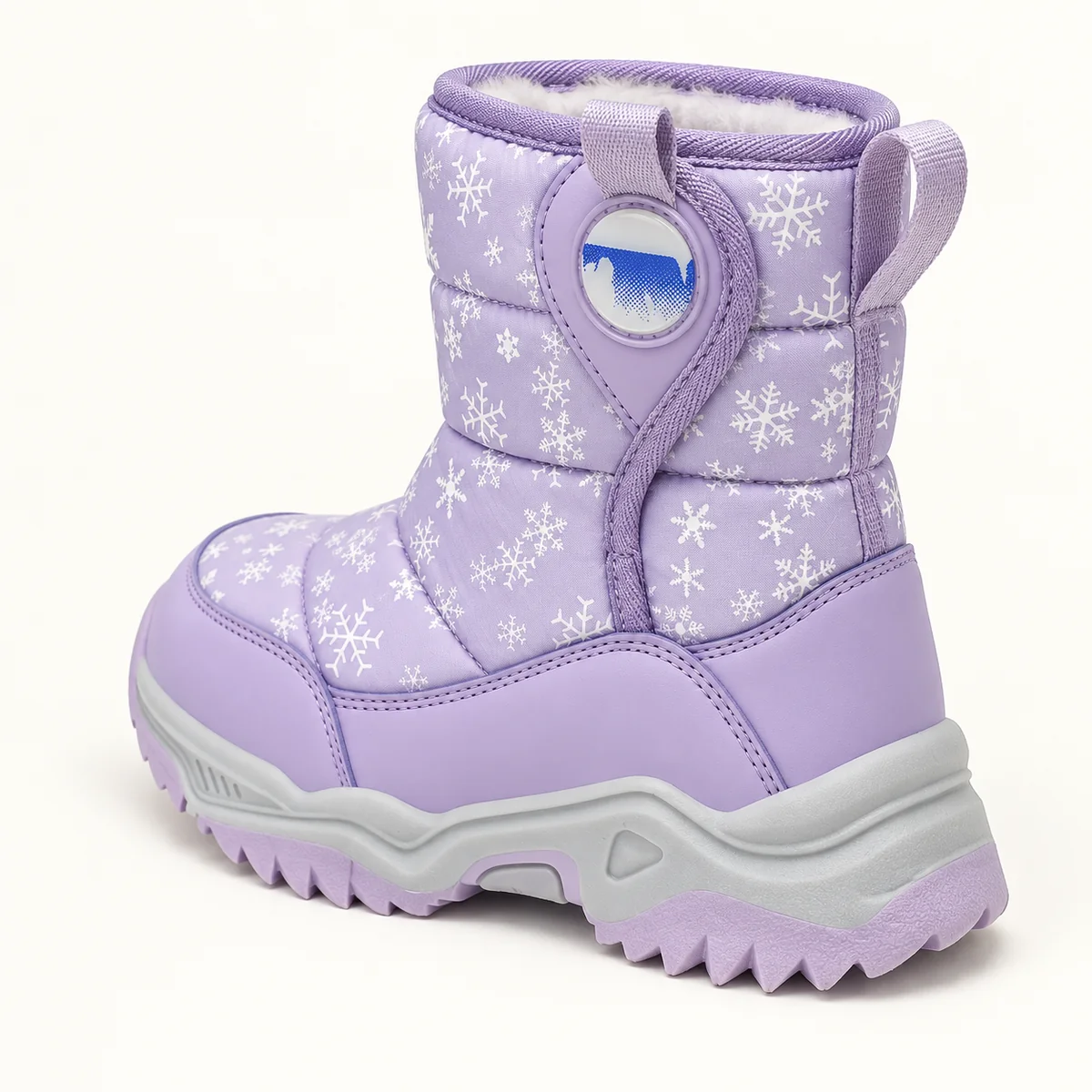 bottes fille violettes doublees en pel 44510 11a vue arriere
