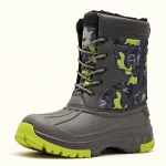 bottes garcon gris vert a cordon elast 44707 10b vue principale