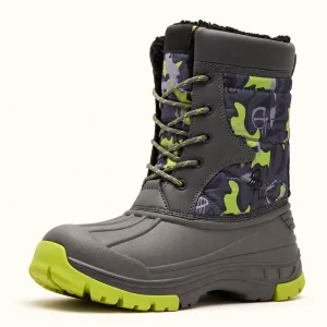 bottes garcon gris vert a cordon elast 44707 10b vue principale