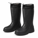 Bottes homme fourrées à cordon et tige striée