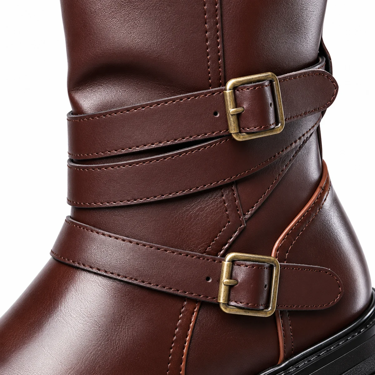 Chaussures homme marron à brides et boucles pour look casual chic