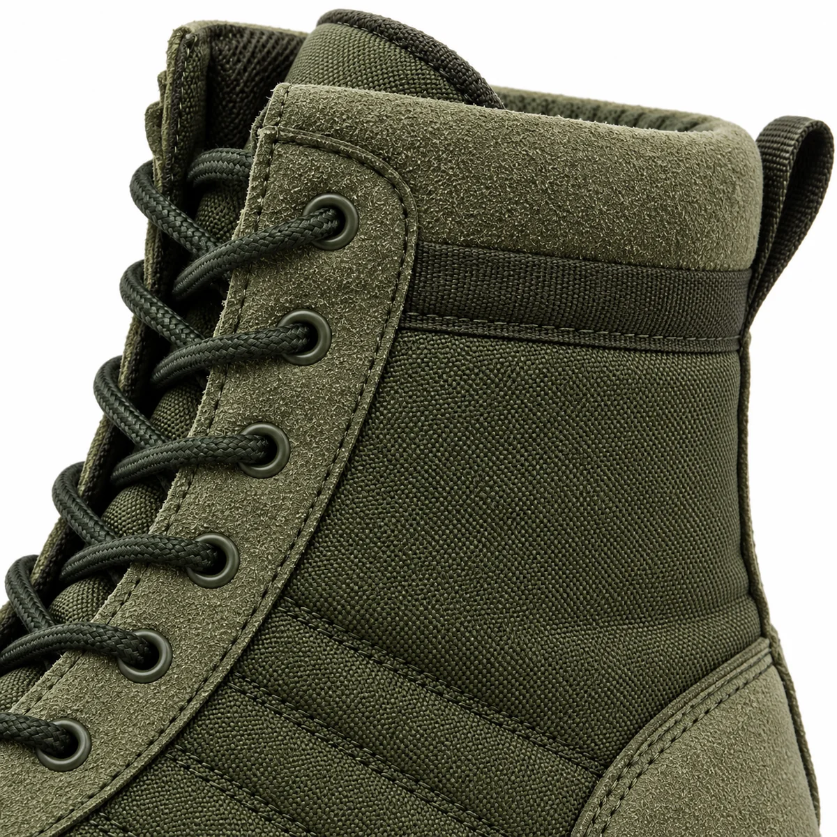 Bottes homme vertes militaires à lacets pour chaussures outdoor