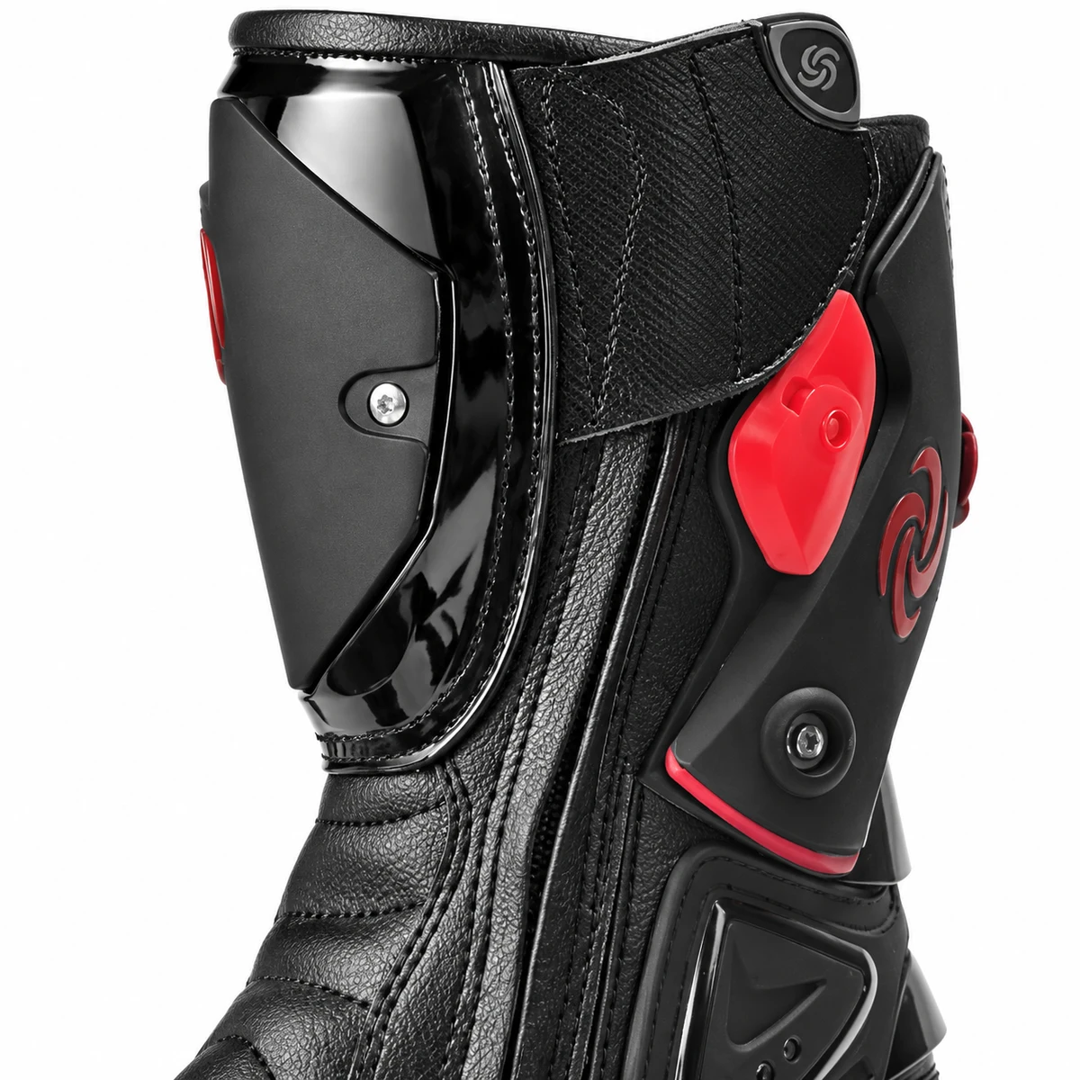 Chaussures montantes noires avec détails graphiques modernes