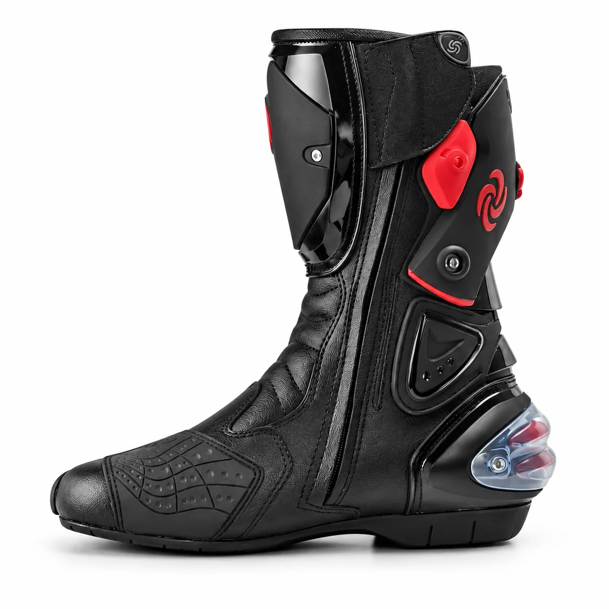 Bottes noires montantes avec motifs graphiques élégants pour femme