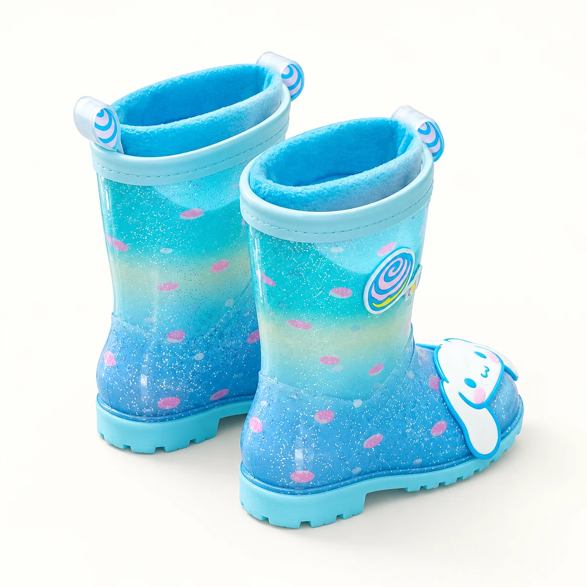 Bottes de pluie fille à lapins et motifs colorés – Image 3